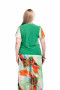 Блуза "Олси" 1510022/2 ОЛСИ (Зелёный/Оранжевый)